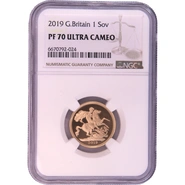 2019 Sterlina d'Oro Proof - Elisabetta II Quinto Ritratto - NGC PF70