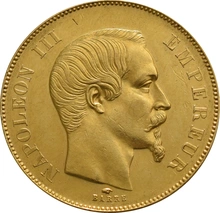 50 Franchi Francesi - Napoleone III - Testa Nuda