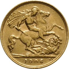 1906 Mezza Sterlina - Edoardo VII - Londra