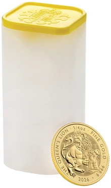 2026 Queen's Beast - Bestie Tudor Moneta d'oro da 1 oz.