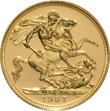 1987 Proof Sterline d'Oro - Cofanetto da 3 Monete