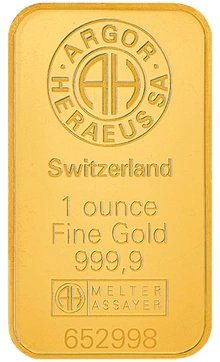 Argor-Heraeus Lingottino d'Oro 1oz