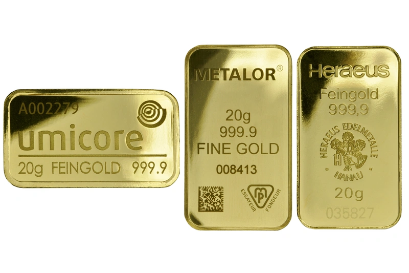 Lingotto d'Oro 20 Grammi già Circolato