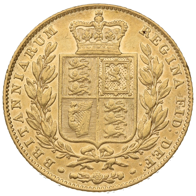 1845 Sterlina - Vittoria Giovane - Stemma Coronato - Londra