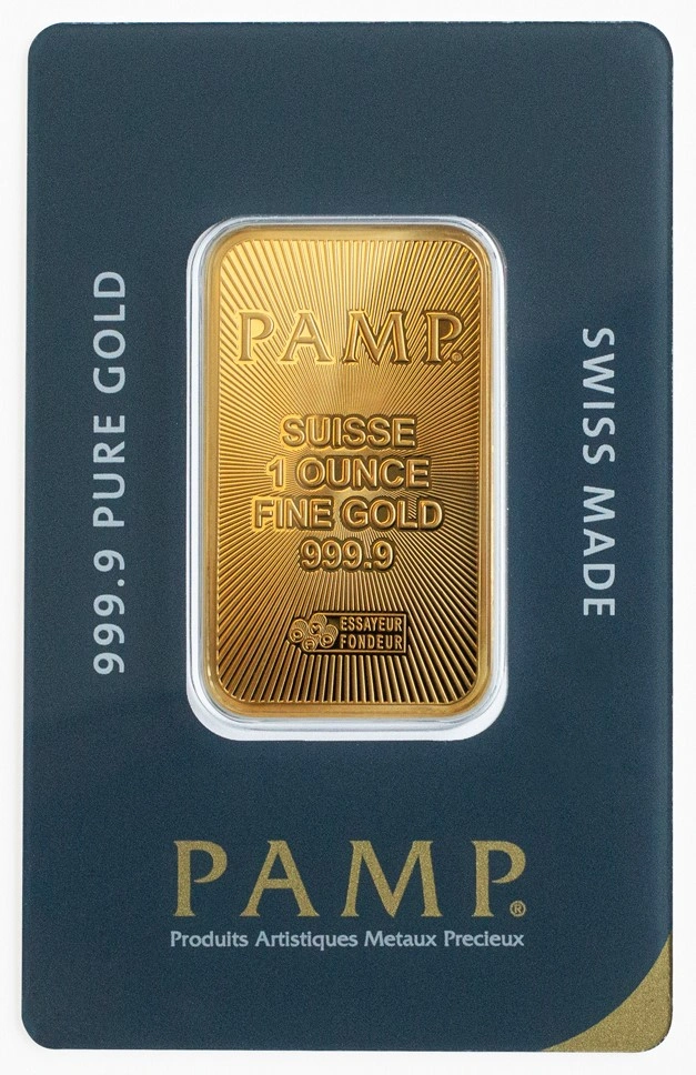 PAMP Suisse 1oz Lingotto d'Oro Coniato