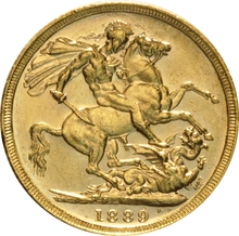 1889 Sterlina - Vittoria - Giubileo - M