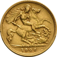 1906 Mezza Sterlina - Edoardo VII - M