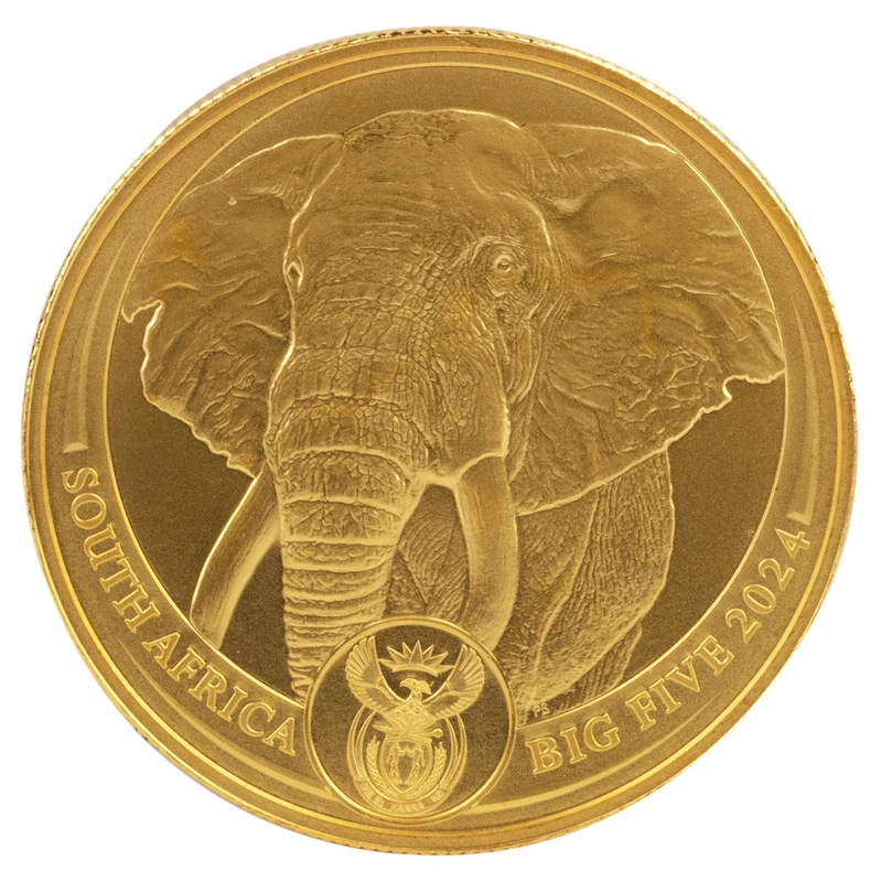 2024 Elefante - Moneta d'Oro 1oz Serie "Big Five"
