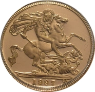 1997 Mezza Sterlina - Elisabetta II - Terzo ritratto - Corona Anziana - Proof senza Confezione