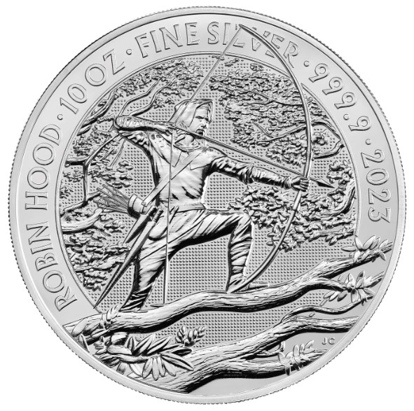 2023 Moneta d'Argento 10oz Robin Hood - Serie Miti & Leggende