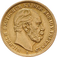 20 Marchi d'Oro Tedeschi - Guglielmo I 1871-1878