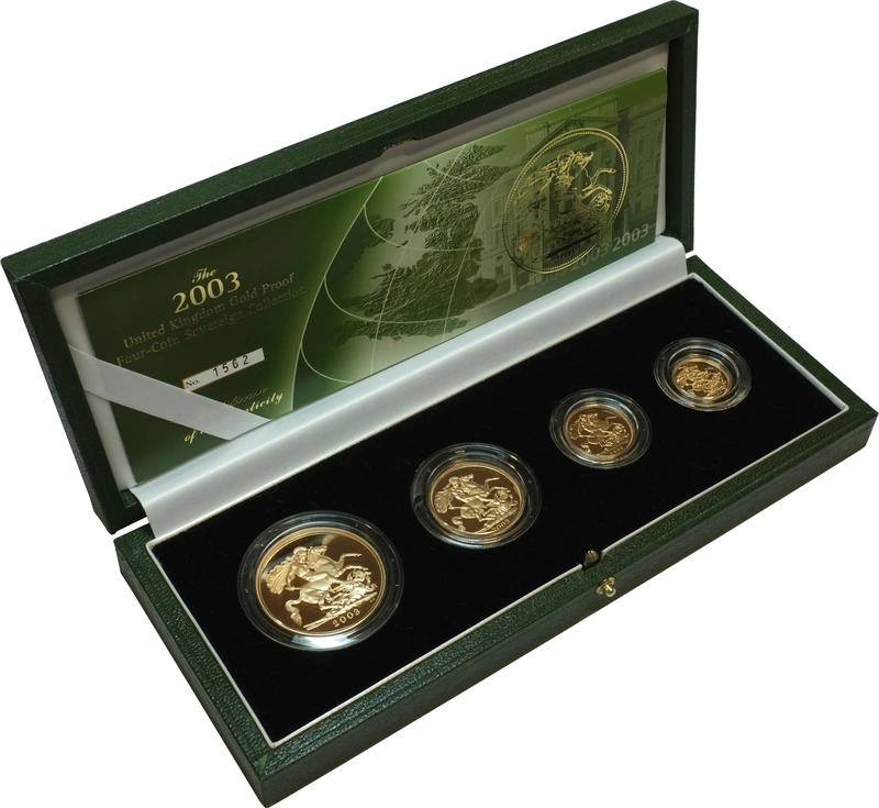 2003 Proof Sterline d'Oro - Cofanetto da 4 Monete