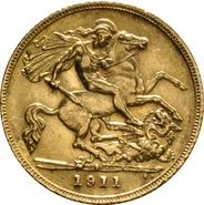 1911 Mezza Sterlina - Giorgio V - S