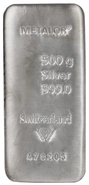 Metalor 500g Lingotto d'Argento