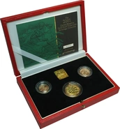 2001 Proof Sterline d'Oro - Cofanetto da 3 Monete