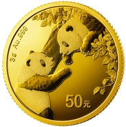 Panda Cinese 3g d'Oro 2023