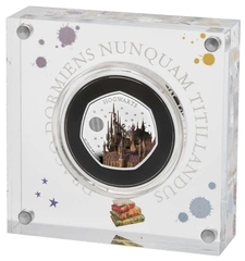 2023 25° Anniversario di Harry Potter - Scuola di Hogwarts - Moneta d'Argento Proof 50 pence