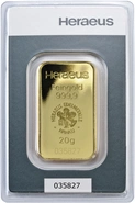 Heraeus 20 Grammi Lingottino d'Oro
