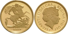 2009 Proof Quarto di Sterlina d'Oro - Cofanetto
