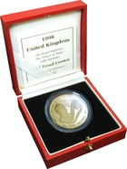 1998 - Proof 5 Pound d'Oro - Principe Carlo 50° Compleanno