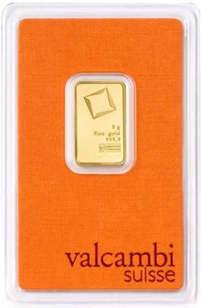 Valcambi 5 grammi Lingottino d'Oro