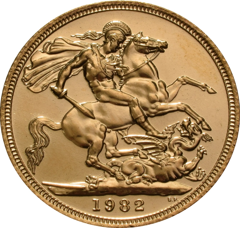 1982 Sterlina - Elisabetta II - Corona Giovane