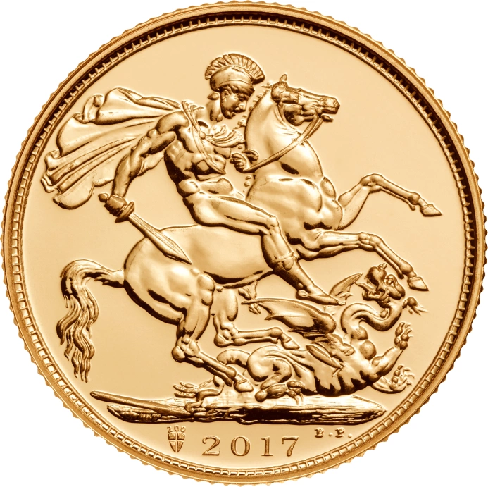 2017 Gold Sovereign Coin Elizabeth II Fifth Head
