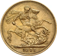 1878 Sterlina - Vittoria Giovane -  Londra