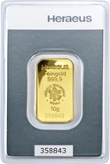 Heraeus 10 Grammi d'Oro