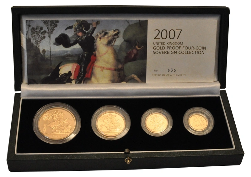2007 Proof Sterline d'Oro - Cofanetto da 4 Monete
