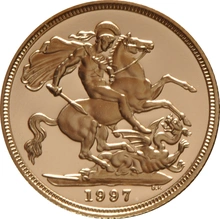 1997 Proof Sterlina d'Oro - Cofanetto
