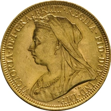 1895 Sterlina d'Oro - Vittoria Testa Velata - M