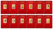 PAMP Set Completo Calendario Lunare 12 x Lingottini Oro 5g