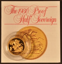 1980 Mezza Sterlina d'Oro Proof Confezionata