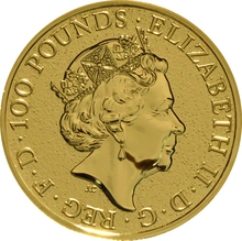 Drago Rosso del Galles d'Oro 1oz - Queens Beast