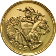 2005 Sterlina d'Oro con Cavaliere