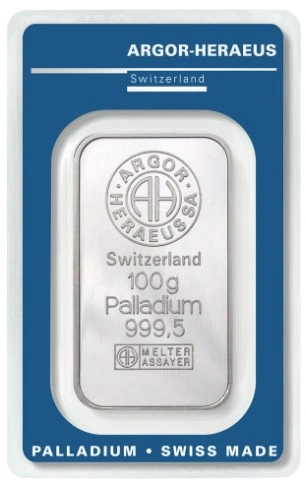 Argor-Heraeus Lingotto di Palladio 100g
