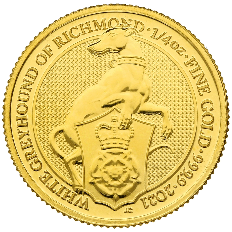 2021 Levriero Bianco di Richmond d'Oro 1/4oz - Queen's Beast