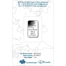 PAMP Lingottino di Platino 5g