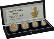 1989 Proof Britannia d'Oro - Cofanetto da 4 Monete