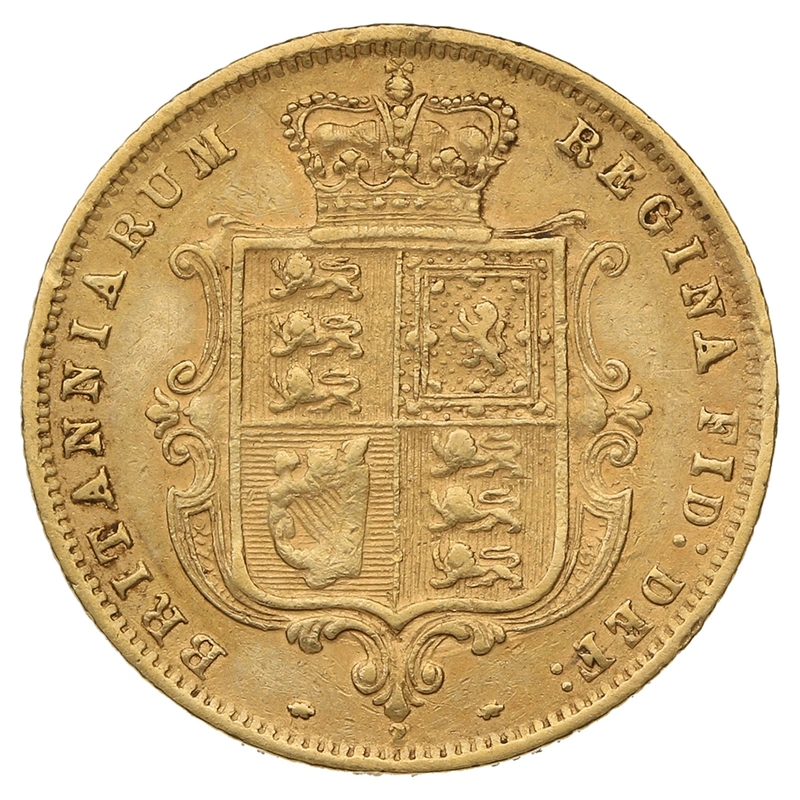 1875 Mezza Sterlina - Vittoria Giovane - Stemma Coronato - Londra