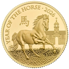 2026 Royal Mint 1 oz Anno del Cavallo Moneta d'oro Proof