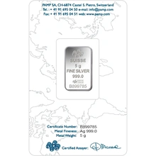PAMP 5g Lingottino d'Argento