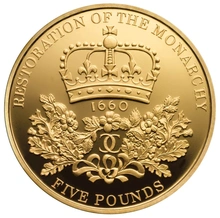 2010 - Proof 5 Pound d'Oro - Restaurazione della Monarchia