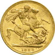 1888 Sterlina - Vittoria - Giubileo - M