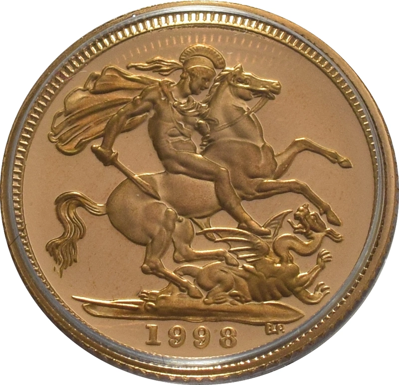 1998 Mezza Sterlina - Elisabetta II - Quarto Ritratto con Diadema - Proof senza Confezione