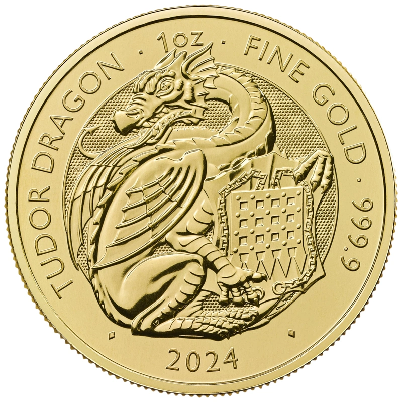 2024 Drago dei Tudor - Tudor Beasts 1oz Moneta d'oro