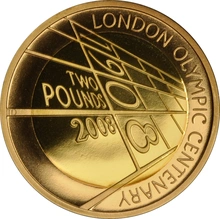 2008 - Proof 2 Pound d'Oro - Le 4° Olimpiadi di Londra 1908