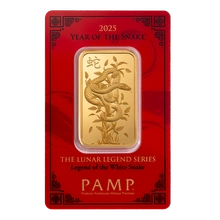 2025 Lingotto d'Oro PAMP 1oz Anno del Serpente