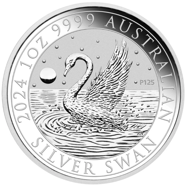 2024 Moneta d'argento del Cigno Australiano da 1 oz.